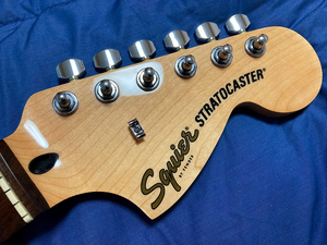 Squier by Fender Stratocaster ネック GOTOHペグ付き(純正ペグも付属) スクワイア フェンダー ストラトキャスター
