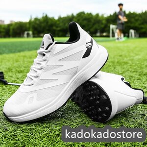  golf shoes new goods sport shoes strong grip sport shoes switch men's wide width gentleman sneakers . slide enduring . ventilation white 24.5-29