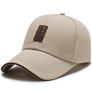 キャップ メンズ 帽子100%コットンUVカット 夏新品 99％紫外線対策 日焼け防止 熱中症対策 野球帽 登山 スポーツ 調整可能 -ベージュの画像1