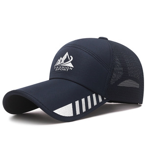 キャップメンズ 帽子 メッシュ 夏 涼しい UVカット99％紫外線対策 日焼け防止 熱中症対策 野球帽-ネイビー