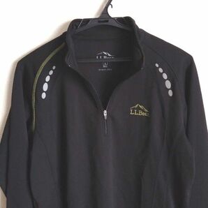 美品 LLBean ブラック ロング ハーフジップ men's M