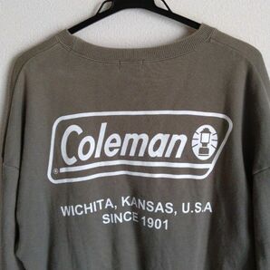 Coleman コールマン モスグリーン トレーナー ロングTシャツ men's M