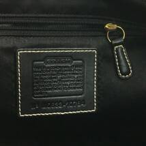 コーチ ワンショルダーバッグ F10764 ジャガード×レザー ブラック エルゴ シグネチャー ホーボー ハンドバッグ COACH_画像8