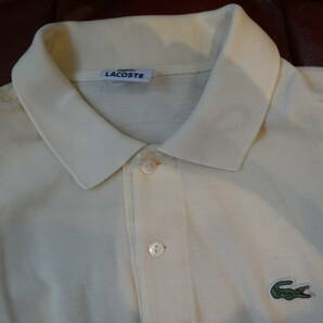  LACOSTE ラコステ 半袖ポロシャツ クリームイエロー 中古美品 サイズ6 の画像5