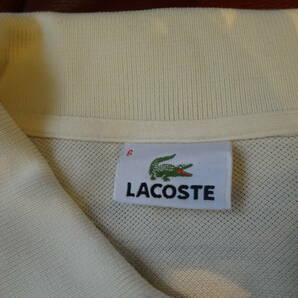  LACOSTE ラコステ 半袖ポロシャツ クリームイエロー 中古美品 サイズ6 の画像6