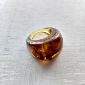 F29[ new goods unused ] tortoise shell ring ring large ... ring middle finger ring large size ring large size ring 14 number ~15 number resin material resin ring 