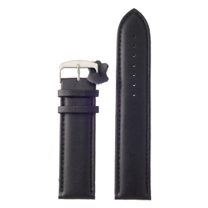 Diloy 24mm длинный размер кожа наручные часы ремень 302 Esse n автомобиль ru частота натуральная кожа ( черный )