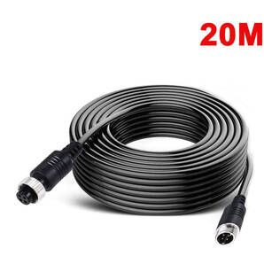 【20m】4ピン航空ビデオ延長ケーブル 12V/24V 監視カメラ モニター