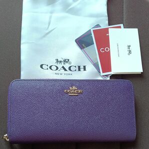 ［美品］COACHラウンド長財布