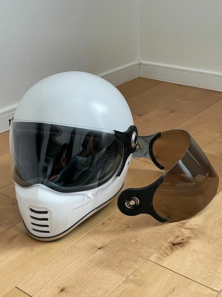 RIDEZ(ライズ)】XX フルフェイスヘルメット マット　ホワイト　 Lサイズ