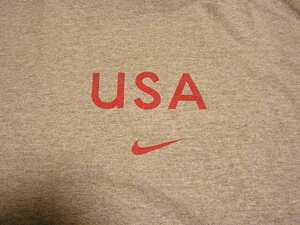 NIKE ナイキ USA アメリカ Tシャツ グレー USサイズL 銀タグ シルバータグ