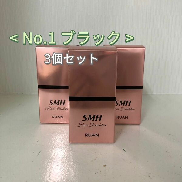  3個セット No.1 ブラック SMH ヘアファンデーション 12g