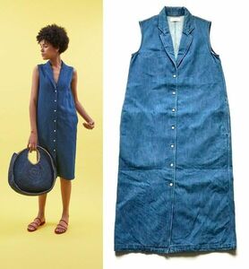 Steven Alan スティーブンアラン DUNGAREE NO-SLEEVE DRESS ダンガリー ノースリーブ ドレス ワンピース /ロング ベスト UNITED ARROWS