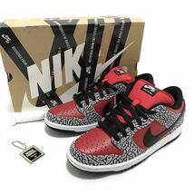 【28cm/US10】SUPREME シュプリーム NIKE SB ナイキ 12SS DUNK LOW PREMIUM SB ダンク ロー プレミアム 313170-600/赤セメント FIRE RED_画像1