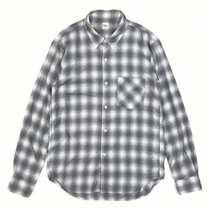 Ron Herman ロンハーマン Оmbre Check shirt 長袖 オンブレ チェック シャツ / Mサイズ / グレー / RHC カジュアル カリフォルニア