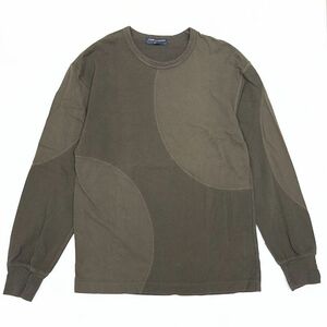 COMME des GARCONS HOMME コムデギャルソンオム 製品染め 鹿の子 サークル切替 長袖 カットソー / Tシャツ / Sサイズ / ブラウン / ロンT