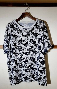 Mickey Mouse　ミッキーマウス　総柄　Tシャツ　LLサイズ　中古　Disney　ディズニー