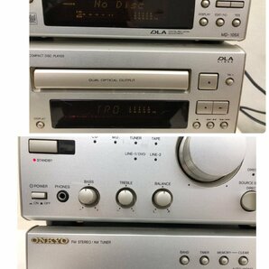 Y1405 ジャンク品 オーディオ機器 システムコンポ ONKYO オンキヨー MD-105X / C-705TX / A-907X / T-405X / D-102EXペアの画像3