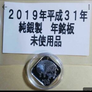 平成３１年２０１９年ミントセット 取り出し純銀製 年銘板