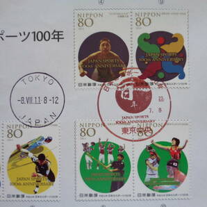 初日印  切手説明書  2011年  日本のスポーツ１００年   東京中央/平成23.7.8の画像3