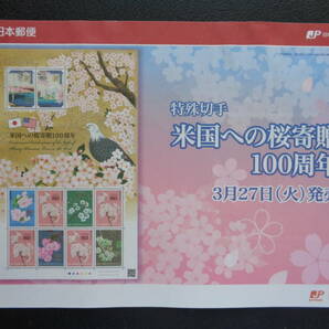 初日印  切手説明書  2012年  米国への桜寄贈１００周年   東京中央/平成24.3.27の画像4