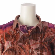 【イッセイミヤケ】Issey miyake　98AW PEONY BOTANICAL 牡丹 花柄 セットアップ レッド ブラウン 【中古】【正規品保証】203400_画像5