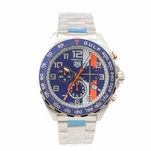 【タグホイヤー】Tag Heuer　フォーミュラ1 クロノグラフ ガルフ QZ腕時計 CAZ101AT.BA0842 シルバー ブルー【中古】205335_画像1