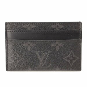 【ルイヴィトン】Louis Vuitton モノグラムエクリプス ポルトカルトダブル カードケース パスケース ブラック【中古】204093