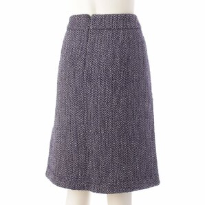 【シャネル】Chanel 08A ウール ツイード ライオンボタン ジャケット スカート セットアップ ネイビー 42 【中古】【正規品保証】204283の画像7