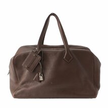 【エルメス】Hermes　□K刻 ヴィクトリア43 トリヨンクレマンス レザー ボストンバッグ ブラウン 【中古】【正規品保証】206440_画像1