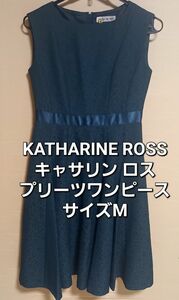 #KATHARINE ROSS キャサリン ロス ノースリーブ タックプリーツ ワンピース サイズM