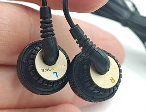 【希少品】Nagaoka p-10 Micro stereo headphones レトロ イヤホン音出しOK ★★ Sony Victor Aiwa Technics