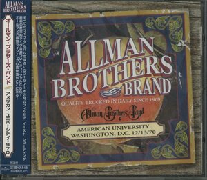 CD/ THE ALLMAN BROTHERS BAND / AMERICAN UNIVERSITY 12/13/70 アメリカン・ユニバーシティ1970 / 国内盤 帯付 UICE1063 40414M