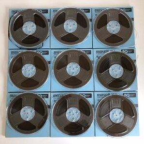 オープンリールテープ 7号 MAXELL XLⅠ50-60B BQ 9本セット 使用済み まとめ売り 現状品 （423-8）の画像3