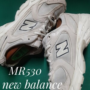  most price!.12980 jpy!00' complete reissue! masterpiece archive color! creamy white! New balance MR530 high class retro running sneakers! rare 24.5!