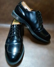 最値!良品!定25400円!希少パイピングドット!ロカビリーデザイン!DR.MARTINS【ドクターマーチン】レザー 4ホールシューズ!ブラック!黒 26cm_画像3