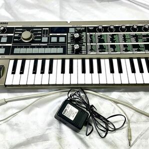 【通電OKジャンク】KORG microKORG Synthesizer/Vocoder シンセサイザーキーボード ACアダプター付属の画像1