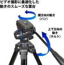 スリック SLIK三脚 GX 6400 VIDEOウレタングリップ付 ビデオ雲台 オイルフリュード　動画撮影_画像3