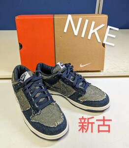 4324　NIKE 7　26.5cm　NIKE DUNK LOW CL　デニム　　新古　　304714 441　スニーカー　シューズ　靴　