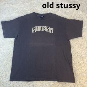 old stussy 90s Tシャツ　紺タグ　XLサイズ　USA製