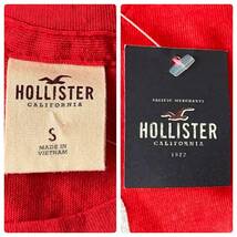 ☆送料無料☆ HOLLISTER ホリスター 未使用 タグ付き 半袖 ロゴ Tシャツ メンズ S レッド トップス 即決_画像8