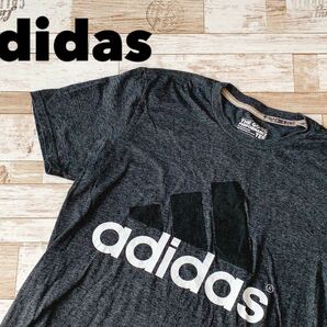 ☆送料無料☆ adidas アディダス 古着 半袖 ロゴ climalite Tシャツ メンズ S ブラック トップス 中古 即決の画像1