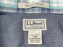 ☆送料無料☆ L.L.Bean エルエルビーン 未使用 半袖 チェック 開襟 シャツ メンズ L グリーン トップス 即決_画像8