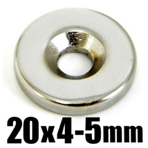 ◆ 穴あき 丸形 マグネット ◆ ネオジム 超強力 磁石 直径20mm x 厚み4mm（ネジ穴 5mm）【10個セット】◆_画像6