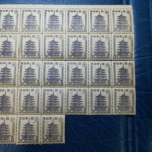 0402F81 日本切手 法隆寺五重塔 30銭 ブロックまとめの画像3