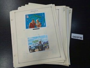 0403F99 外国切手　タークス・カイコス諸島　バヌアツ　魚など　使用済み混在　台紙に貼りつき有＊詳細は写真でご確認ください
