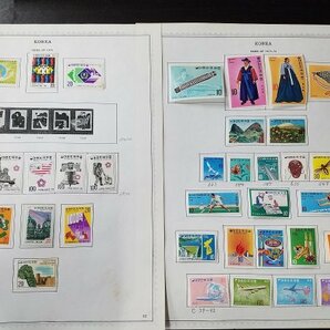 0404Y11 韓国切手 KOREA 1973-1980 台紙に貼りつき 計20ページまとめ ※詳細は写真参照の画像3