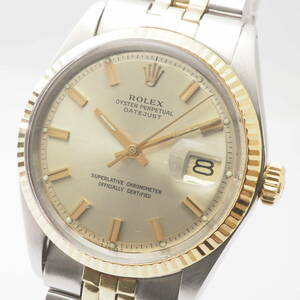 【希少品】ロレックス オイスターパーペチュアルデイトジャストコンビ Ref,1601 ROLEX DATEJUST Cal,1570 SS×YG 自動巻 [4058796-AR1