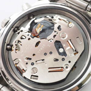 【希少品】セイコー クロノグラフ 7T92-0DW0 A0 SEIKO CHRONOGRAPH 100M デイト SS クォーツ 紺文字盤 メンズ 腕時計+元箱[071427-ZC3の画像9