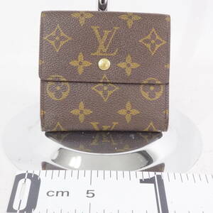 ルイ・ヴィトン モノグラム LOUIS VUITTON ポルトモネ・ビエ カルトクレディ カード 札 小銭入れ Wホック 三つ折り 財布[TH0994-XJ5